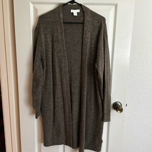 H&M Dark Beige Long Cardigan